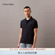 Calvin KleinJeans【防曬】25夏季男士珠地網(wǎng)眼ck商務(wù)休閑純色短袖T恤POLO衫 BAI-藏青 S