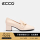 愛(ài)步（ECCO）樂(lè )福鞋女 簡(jiǎn)約百搭優(yōu)雅淺口粗跟正裝單鞋高跟鞋女 型塑290953 石灰色29095301378 35 （尺碼偏大）