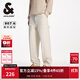 杰克·瓊斯（JACK&JONES）百搭潮流工裝貼布雙側(cè)插袋廓形褲子時(shí)尚舒適牛仔褲男裝 225132058 A06清新白 常規(guī) 33 180 W33/L32