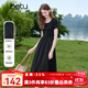 百圖betu女裝2025夏季新款短袖連衣裙拼接設(shè)計(jì)顯瘦有型裙子女2507T51 黑色 M