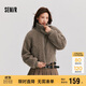 森馬（Semir）外套女短款顯高小個子溫柔氣質(zhì)2024冬季立領毛絨夾克109724108006