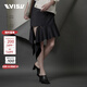 EVISU KURO 女士海鷗圖案半身裙2ESGNW1KL279FF 黑色 S