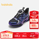 巴拉巴拉【商場(chǎng)同款】童鞋男童運動(dòng)鞋2025春秋新款網(wǎng)布鞋科技感潮 黑紫色調00397 33