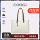 COOGI包包女款輕奢品牌女士斜挎手提托特包女情人節生日禮物送女友老婆 米白色 京倉直發(fā)