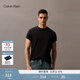Calvin KleinJeans25春夏男士休閑簡(jiǎn)約刺繡ck純棉打底針織短袖T恤40HM265 UB1-太空黑 L