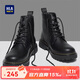 海瀾之家HLA馬丁靴男高幫秋冬工裝鞋子男士靴子男HAAGZM4DAE411 黑色 42