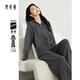 梵希蔓深灰色時(shí)尚套裝女兩件套2025秋冬新款高級感針織上衣+褲子 73583 深灰色 M