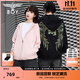 BOY LONDON【燦若繁星】秋情侶外套重工連帽開衫衛(wèi)衣N06904 黑色七彩翅膀 M