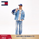 TOMMY JEANS【寬松直筒版】25春夏新款男裝美式復(fù)古潮流刺繡破洞牛仔褲 牛仔藍(lán)1AB 28