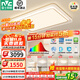 雷士（NVC）LED吸頂燈小白燈客廳燈大廳臥室燈輕奢風(fēng)全屋適老燈具燈飾-簡(jiǎn)芒 【四室兩廳】搭遙控風(fēng)扇