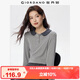 佐丹奴女裝 Polo羅紋細坑條撞色娃娃領(lǐng)針織長(cháng)袖POLO05315789