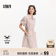 森馬（Semir）連衣裙女翻領(lǐng)燈籠袖休閑風(fēng)2025夏季防曬收腰短裙戶(hù)外109325114027