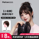瑞貝卡（Rebecca）假發(fā)女真人發(fā)絲頭頂遮白發(fā)補發(fā)片自然蓬松增加發(fā)量高顱頂假發(fā)片 自然黑 25cm 【胎毛八字劉?！? title=