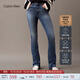 Calvin KleinJeans25春秋女士美式復古懷舊風(fēng)ck微彈高腰微喇牛仔褲47B947G