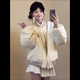 鏡莎設計小眾拼接撞色刺繡棒球服棉服女2025新款冬季羽棉襖絨服女外套 白色 均碼 可以備注碼數
