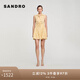 SANDRO博主同款|夏季經(jīng)典款女裝小雛菊鏤空短款連衣裙SFPRO03753 E169/淺黃色 S