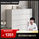 全友【迷瞪直播間】600688簡(jiǎn)藝 現代簡(jiǎn)約斗柜玄關(guān)臥室儲物五斗櫥家具 灰白|1.5m八斗柜 寬大臺面+多抽分區+靈活擺放