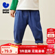迷你巴拉巴拉男女童褲子冬寶寶蘿卜褲保暖舒適百搭長(cháng)褲【軟牛仔】 【軟牛仔】牛仔深藍88301 100