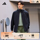 adidas情侶款防潑水休閑通勤連帽夾克外套男裝秋季阿迪達斯輕運動 黑色 M