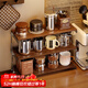 耐賽爾實(shí)木杯架可折疊桌面水杯收納架茶杯咖啡杯戶(hù)外整理架餐邊柜置物架 黑胡桃木色兩層30x17.5x19.5cm