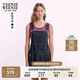 Teenie Weenie小熊連衣裙女2025年夏季新款學(xué)院風(fēng)活力牛仔背帶裙短裙女 深藍(lán)色 XS