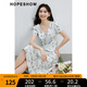 紅袖茶歇法式連衣裙夏季2024新款女裝 收腰側拉V領(lǐng)垂感顯瘦碎花雪紡裙 綠花602 S