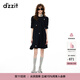 DZZIT【明星同款】地素連衣裙夏季泡泡瑪特娃娃裙女 黑色 S