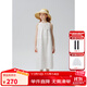 ELLE KIDS童裝 法式浪漫刺繡連衣裙女童夏裝上新長款花邊掛脖裙子 白色 150