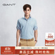 GANT/甘特【100%液氨棉】2025夏男士親膚T恤抗菌易打理短袖t恤POLO衫 晴空藍 XL