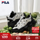 FILA斐樂(lè )女鞋運動(dòng)鞋厚底老爹鞋2025冬新款豌豆鞋面包鞋舒適輕便休閑鞋 奶白/月巖灰-GL 37.5