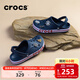 卡駱馳（CROCS）洞洞鞋貝雅卡駱班輕便耐磨一腳蹬休閑鞋|205089 深藍/辣椒紅-4CC 41 /42(260mm)