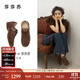 莎莎蘇【李蘭迪同款】2025新款棕色復古運動(dòng)阿甘鞋內增高休閑芭蕾德訓鞋 咖啡色 37