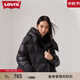 Levi's李維斯冬季女士保暖寬松簡約休閑時尚顯瘦排骨羽絨服外套 黑色 L