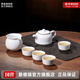 景德鎮茶具陶瓷瓷器羊脂白玉功夫茶具泡茶壺套裝整套家用高檔中秋節禮物 羊脂玉白瓷茶具套裝