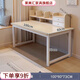 萊美匯學(xué)生家用書(shū)桌書(shū)架一體電腦桌臥室家用學(xué)習寫(xiě)字桌簡(jiǎn)易長(cháng)方形辦公桌 帶書(shū)架  100*60cm拉絲白橡木色