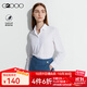 G2000【棉質(zhì)混紡】G2000女裝2024春秋商場(chǎng)同款舒適親膚通勤長(zhǎng)袖襯衫. 娃娃領(lǐng)-白色26寸 38