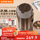 蘇泊爾（SUPOR）保溫飯盒大容量316不銹鋼多層密封學(xué)生上班族分層飯盒超長(cháng)保溫 【暮咖灰】+餐勺 2.9L