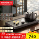 金灶（KAMJOVE）茶臺燒水壺一體式石藝茶盤(pán) 家用全自動(dòng)泡茶功夫茶具套裝 L-910B 搭配R9、陶瓷茶具、茶水桶
