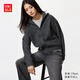 優(yōu)衣庫女裝舒芙蕾拉鏈針織開(kāi)衫/毛衣毛衫外套25新款480490 08 深灰色 M /160/84A