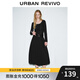 UR秋季新款女裝法式氣質(zhì)赫本風(fēng)顯瘦長(cháng)袖連衣裙UYV740012 黑色 S