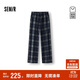 森馬（Semir）商場(chǎng)同款|休閑褲女冬季仿呢格紋加絨長(cháng)褲2025闊腿褲101725127019A