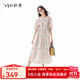 飛鳥(niǎo)和新酒純棉碎花連衣裙女寬松2025夏季新款中長(cháng)款顯瘦純棉裙 滿(mǎn)幅圖案淺粉紅HPD01 S