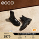 愛(ài)步（ECCO）切爾西靴女 女士百搭厚底增高牛皮靴 革新214793 HL 黑色21479351052 37