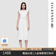 歌力思（ELLASSAY）2025夏季新款精致水鉆法式優(yōu)雅氣質(zhì)中長(zhǎng)款連衣裙女EWD361U00300 純凈白 M