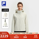 FILA 斐樂(lè )官方女士沖鋒衣兩件套上衣25冬新款健身戶(hù)外連帽外套防風(fēng)衣 淺粉灰-GY M 165/84A/M