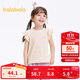 巴拉巴拉童裝寶寶t恤女童短袖兒童上衣2025夏條紋t甜美小飛袖208225117022
