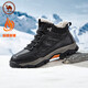 駱駝牌 戶(hù)外男鞋雪地靴耐磨防滑登山鞋保暖棉鞋 P14W307618 黑色 40