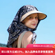 卡蒙（Kenmont）寬松大帽檐草帽女度假可折疊頭巾防曬帽一體遮臉全方位遮陽(yáng)帽6241 赫本黑 均碼 55cm-58cm