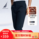 諾帝卡（NAUTICA）【單件直降】【暖氧吧】男裝秋冬保暖紗舒適親膚休閑長(cháng)褲男PE3301 藏青4NV 32