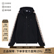 博柏利（BURBERRY）新品 男士棉質(zhì)連帽拉鏈衛衣開(kāi)衫運動(dòng)衫外套男裝禮物男 81107901 黑色格紋裝飾 M